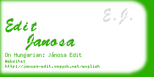 edit janosa business card