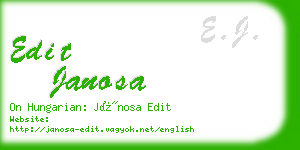 edit janosa business card